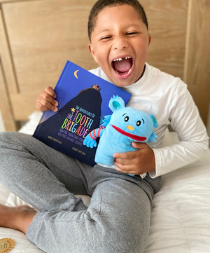 The Tooth Brigade Book + Tooth Pillow Gift Set - Blue