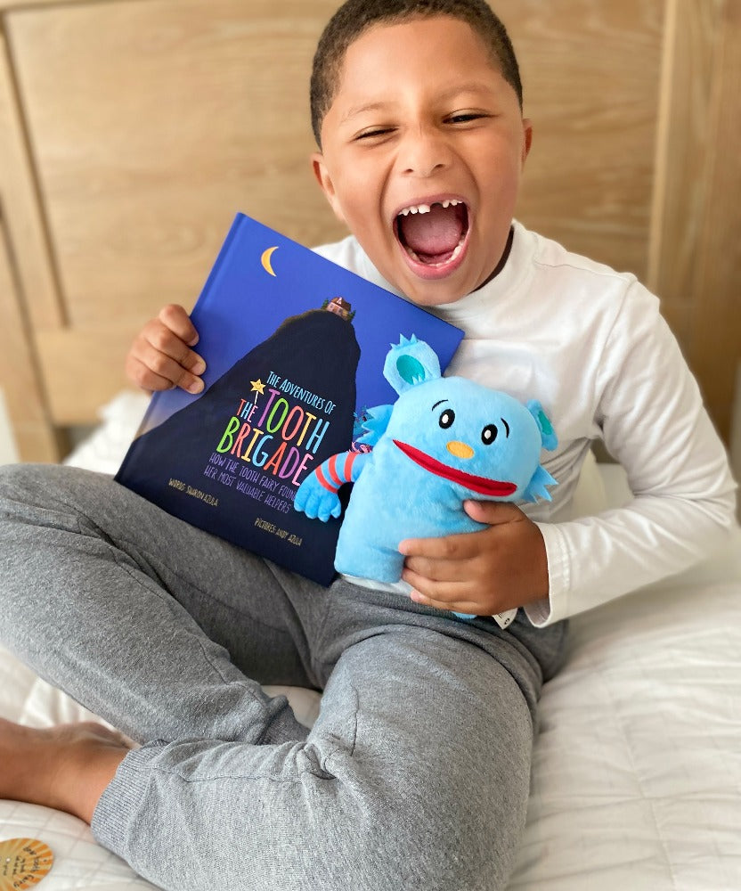 BLUE - Tooth Pillow and Book Gift Set