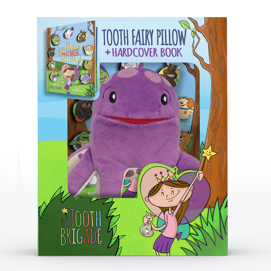 Bubbles Tooth Pillow and Book Bundle Box